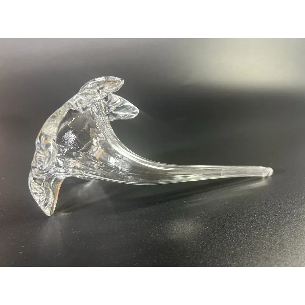 Flower Stem Bud Vase Glass or Lily Paperweight,‎ Elegant Vintage Centerpiece